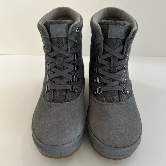 KEDS CAMP SUEDE WOOL WATER-RESISTANT THINSULATE LACE-UP BOOT IN GRAY. Sz7 - Picture 2 of 11